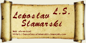 Leposlav Slamarski vizit kartica